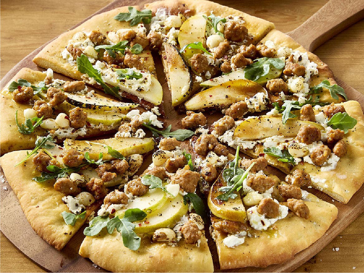 Italian sausage white pizza