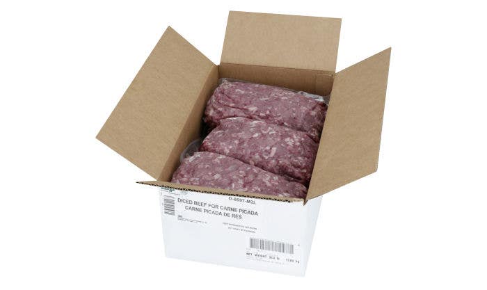 Boxed up beef