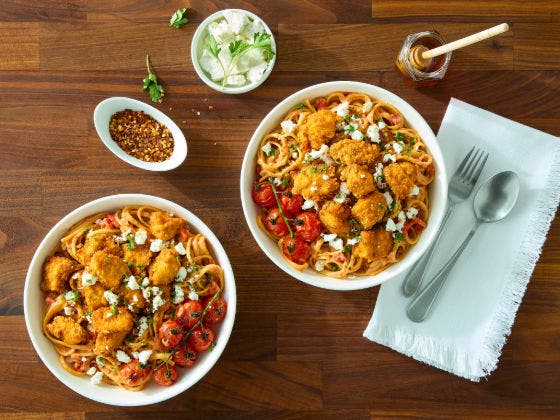 Hot Honey Feta Chicken Linguine recipe