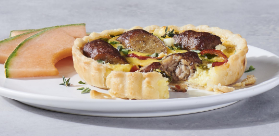 Breakfast Bistro Sausage Tart plated