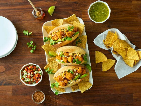 Hot Honey Chicken Elote Torta Recipe