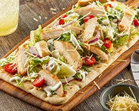 Roasted Chicken Caesar Flatbread Recipe