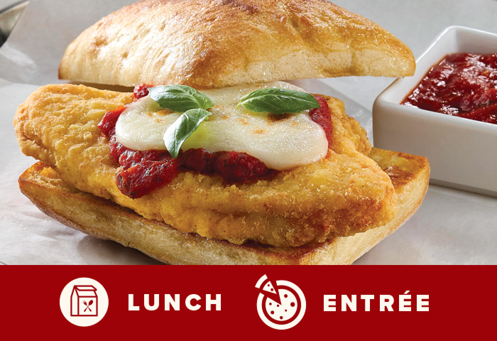 Chicken parmigiana sandwich