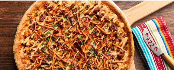 Chorizo con papas pizza