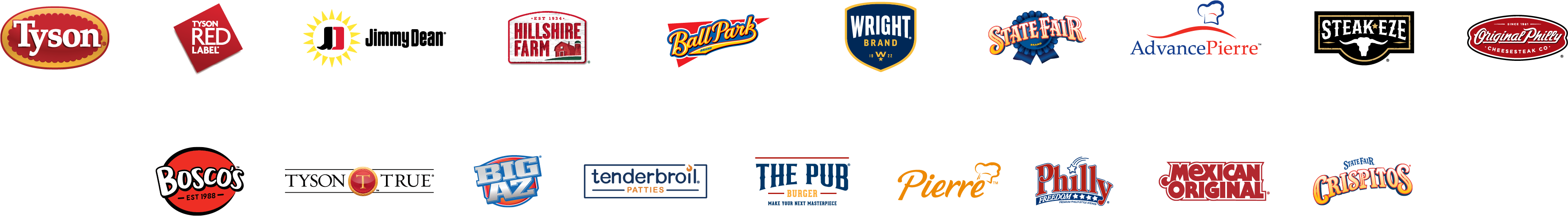 Image of all the Tyson brands