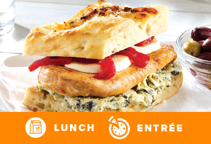 antipasto roasted chicken sandwich