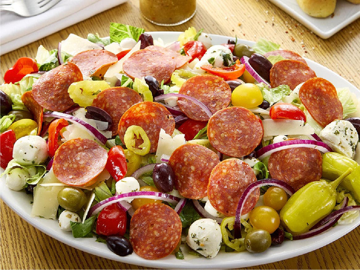 Italian antipasto with pepperoni