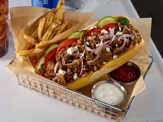 Greek cheesesteak gyro