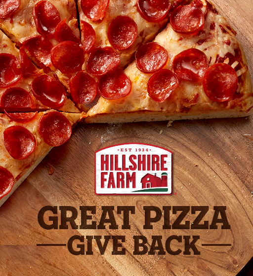 Great pizza give back 