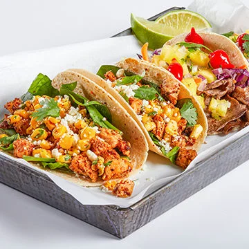 Chili Lime Seasoned Tacos plated