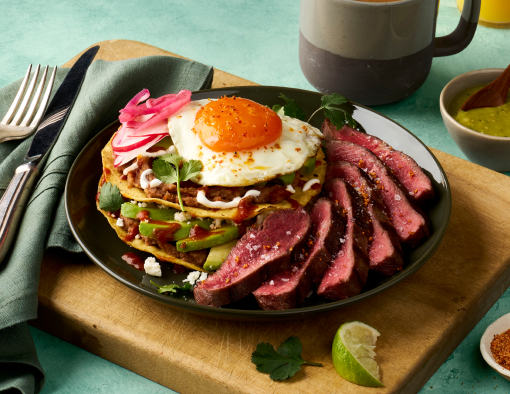 Sunrise Steak Tostada Stacker Recipe