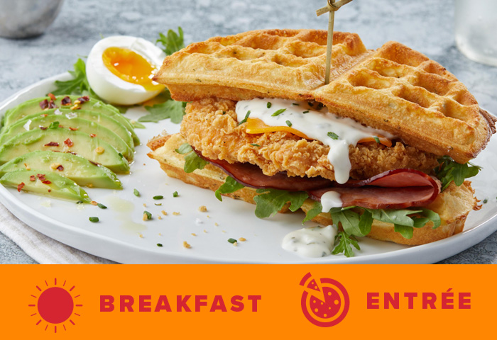 Chicken waffle sandwich   