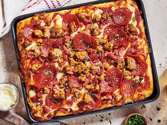 Meat Lover's Detroit-Style Pizza