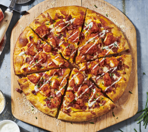 Buffalo Chicken Pizza plated