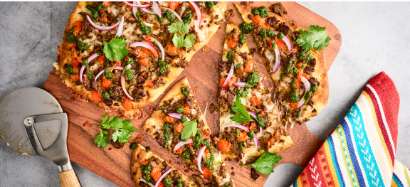Chimi steak flatbread