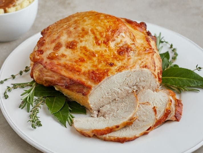 Image of sliced turkey on a plate.