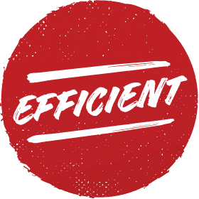 Image that says "efficient."