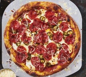 Bee Sting Pizza plated