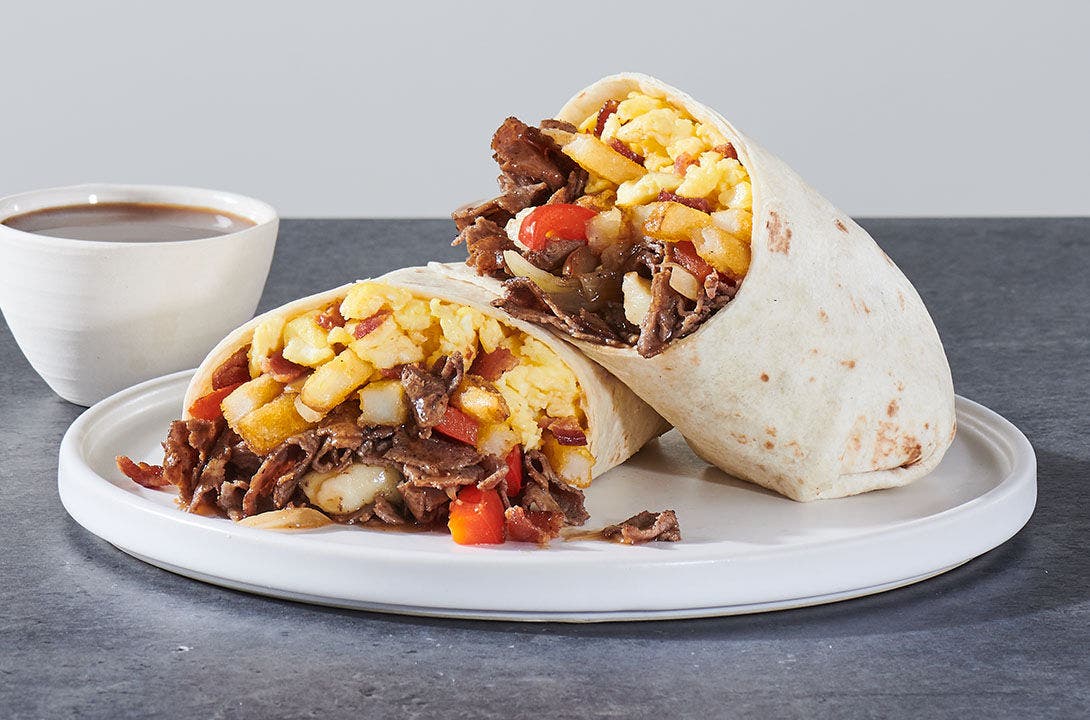Loaded Steak & Egg Poutine Burrito